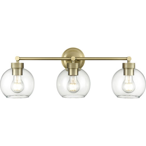 Jonatan 3 Light 25 inch Vintage Brass Vanity Light Wall Light